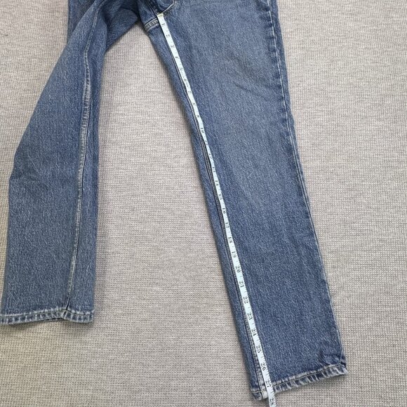 Free Assembly Womens Size 2 Blue Denim 90s Straight Jeans Mid Rise 5 Pockets - Picture 12 of 14